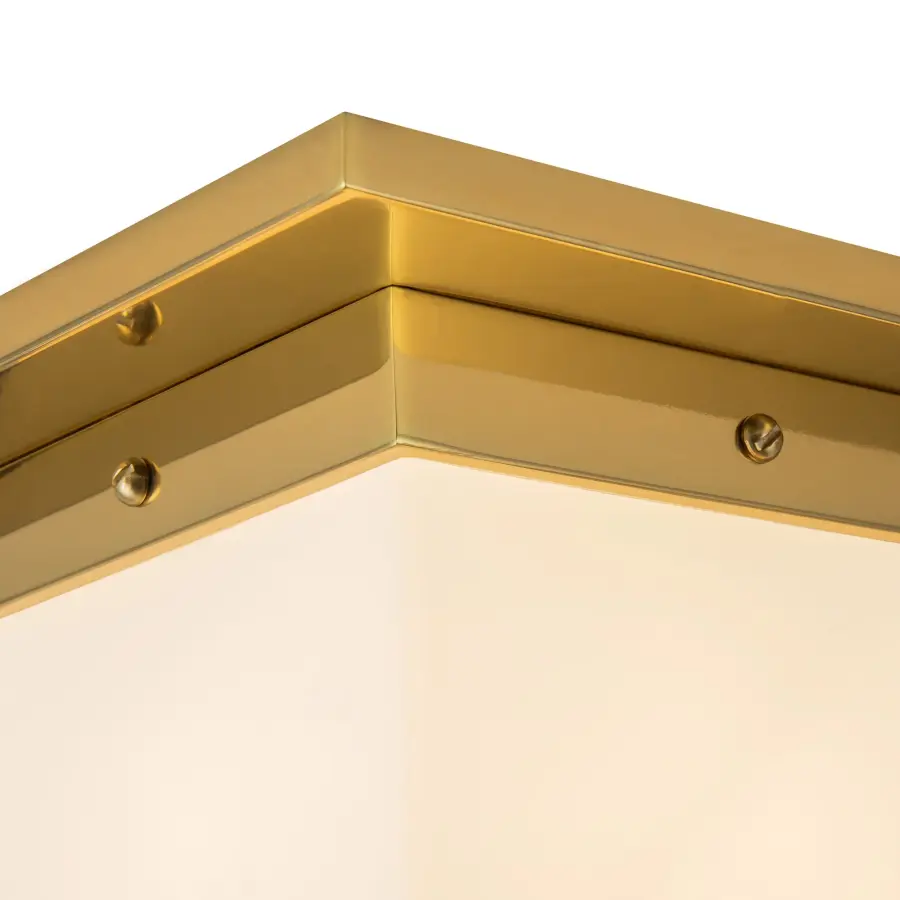 Mineral 8" Flush Mount in Patina Bronze with Amber Ribbed Glass - Image 10