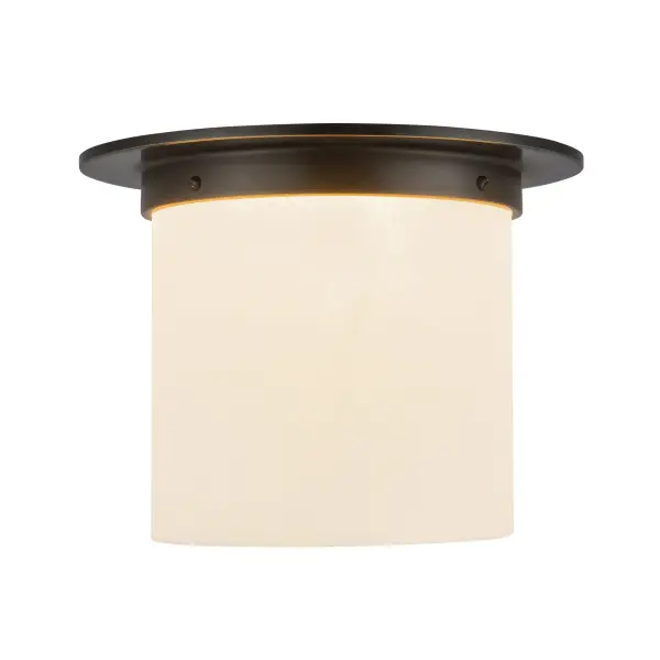 Mineral 8-Inch Flush Mount in Patina Bronze with Opal Glass - Image 12