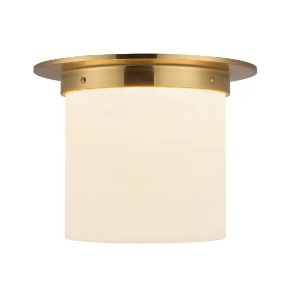 Mineral 8-Inch Flush Mount in Patina Bronze with Opal Glass - Image 19