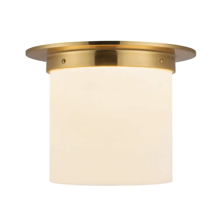 Mineral 8-Inch Flush Mount in Patina Bronze with Opal Glass - Image 19