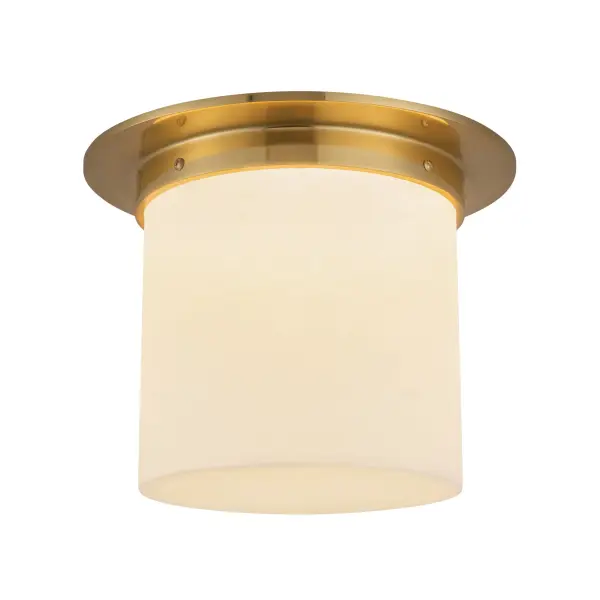 Mineral 8-Inch Flush Mount in Patina Bronze with Opal Glass - Image 20