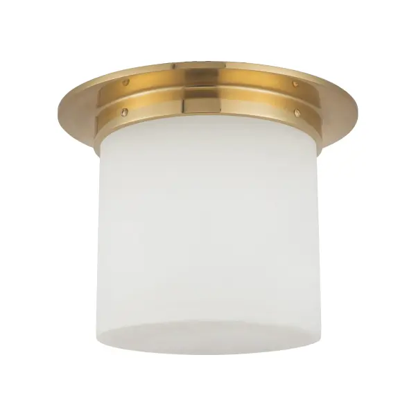 Mineral 8-Inch Flush Mount in Patina Bronze with Opal Glass - Image 21