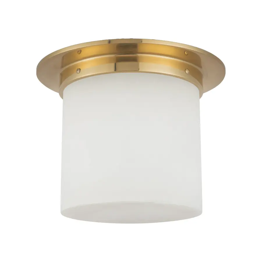 Mineral 8-Inch Flush Mount in Patina Bronze with Opal Glass - Image 21