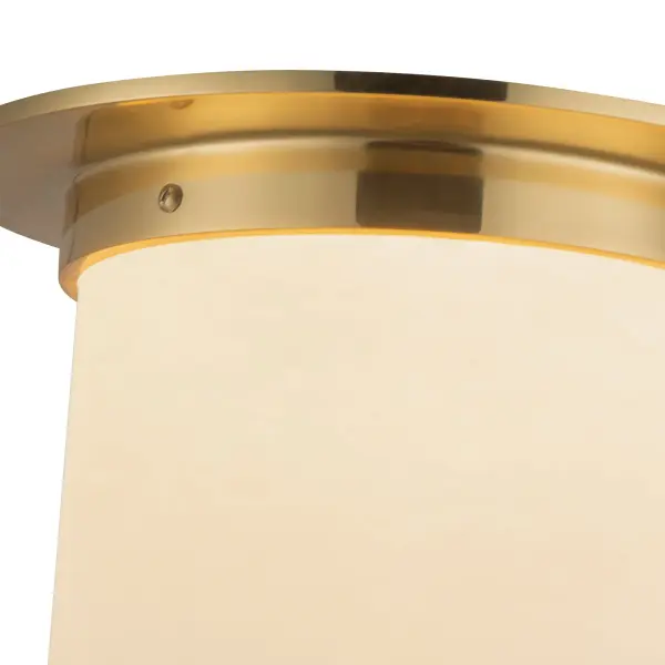 Mineral 8-Inch Flush Mount in Patina Bronze with Opal Glass - Image 6