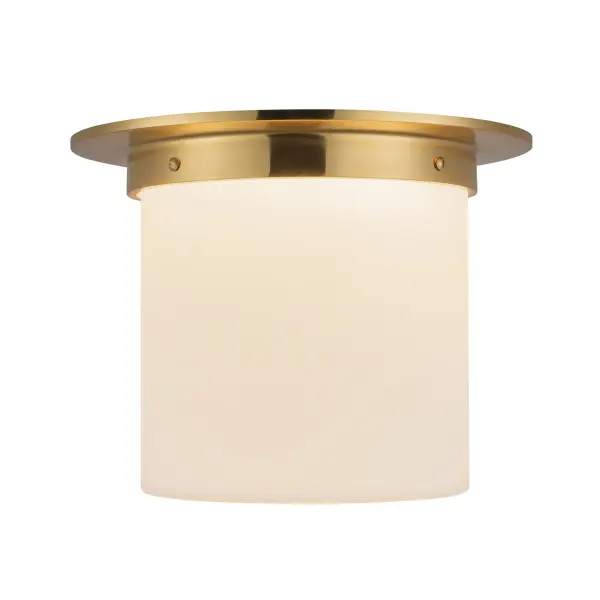Mineral 8-Inch Flush Mount in Patina Bronze with Opal Glass - Image 7