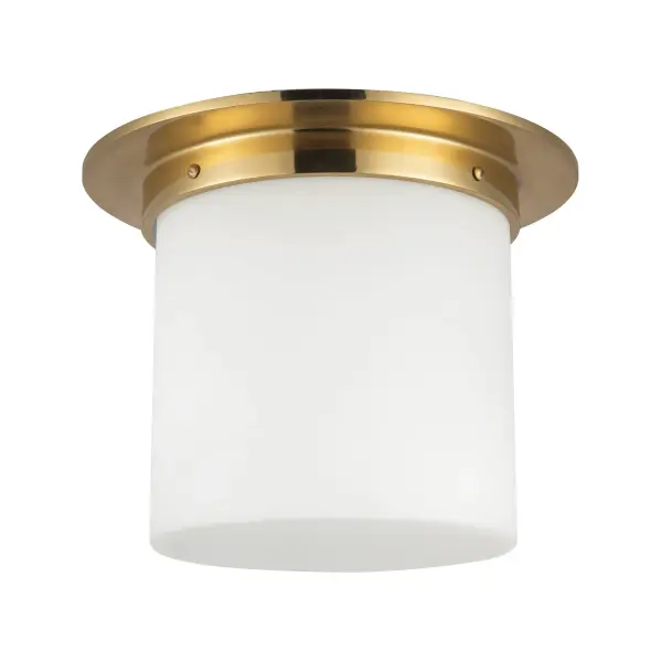 Mineral 8-Inch Flush Mount in Patina Bronze with Opal Glass - Image 9