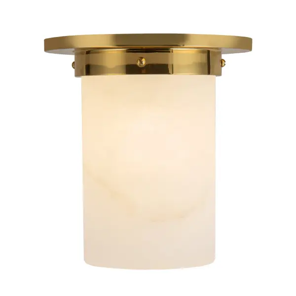 Mineral 8" Flush Mount in Patina Bronze with Amber Ribbed Glass - Image 13
