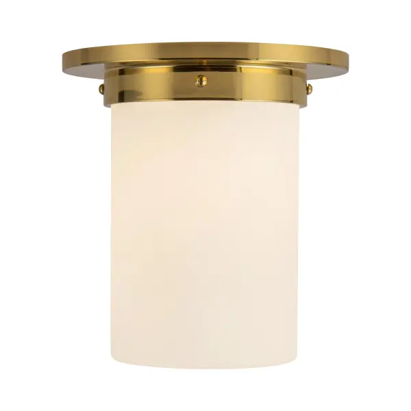 Mineral 8" Flush Mount in Patina Bronze with Amber Ribbed Glass - Image 17