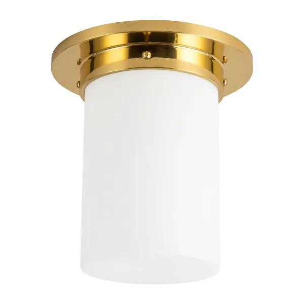 Mineral 8" Flush Mount in Patina Bronze with Amber Ribbed Glass - Image 18