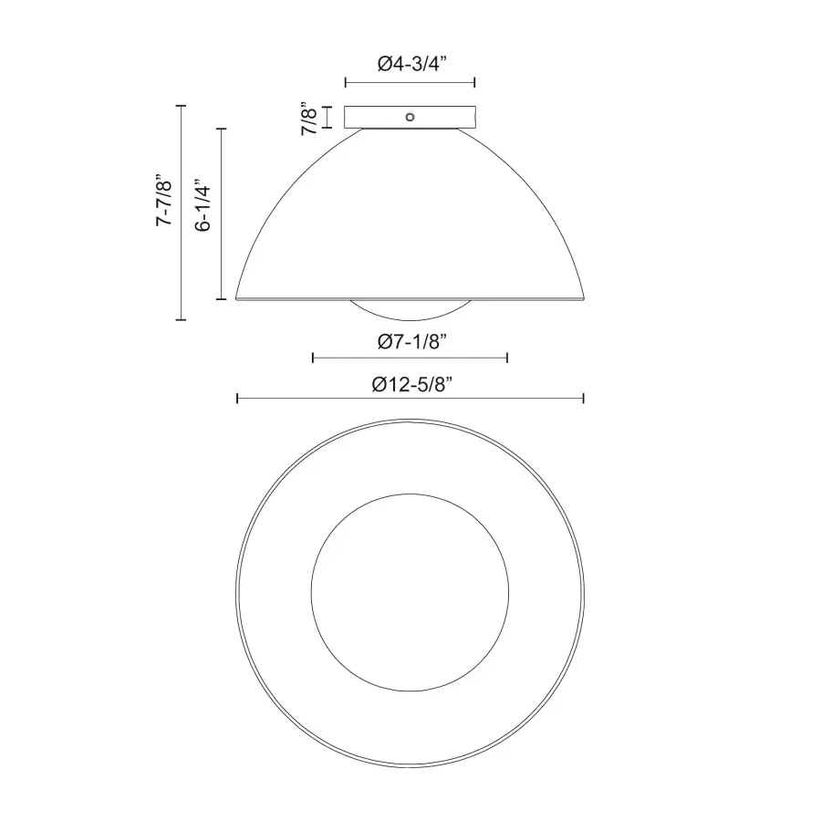Haven 12-Inch Flush Mount in Matte Black with Opal Glass - Image 12