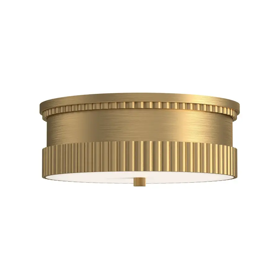 Rue 14-Inch Flush Mount in Matte Black with Brushed Gold - Image 6