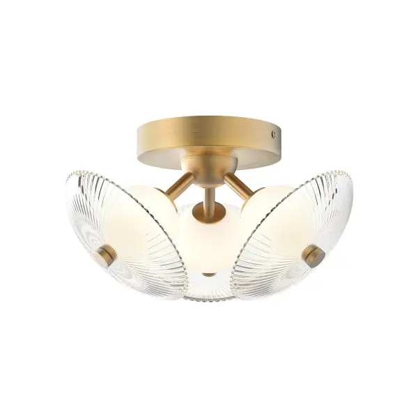 Hera 12-Inch Flush Mount in Brushed Gold - Image 4