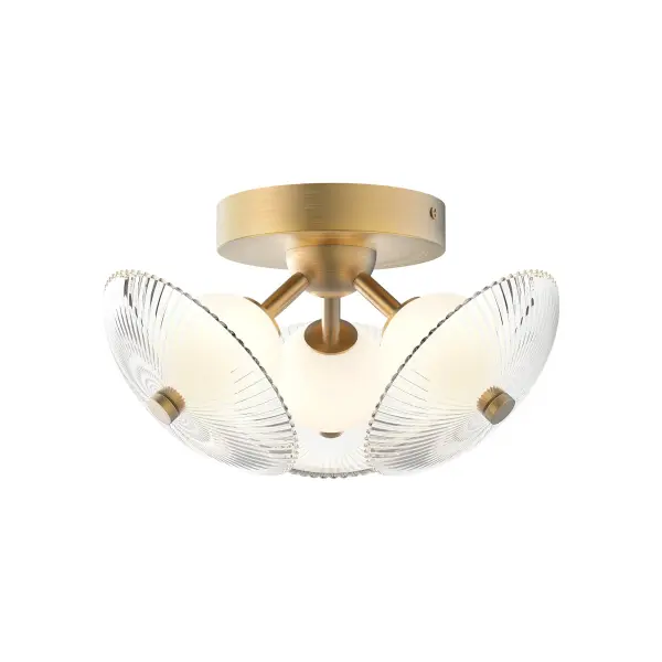 Hera 12-Inch Flush Mount in Brushed Gold - Image 5