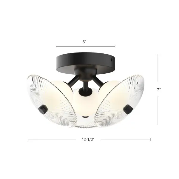Hera 12-Inch Flush Mount in Brushed Gold - Image 9