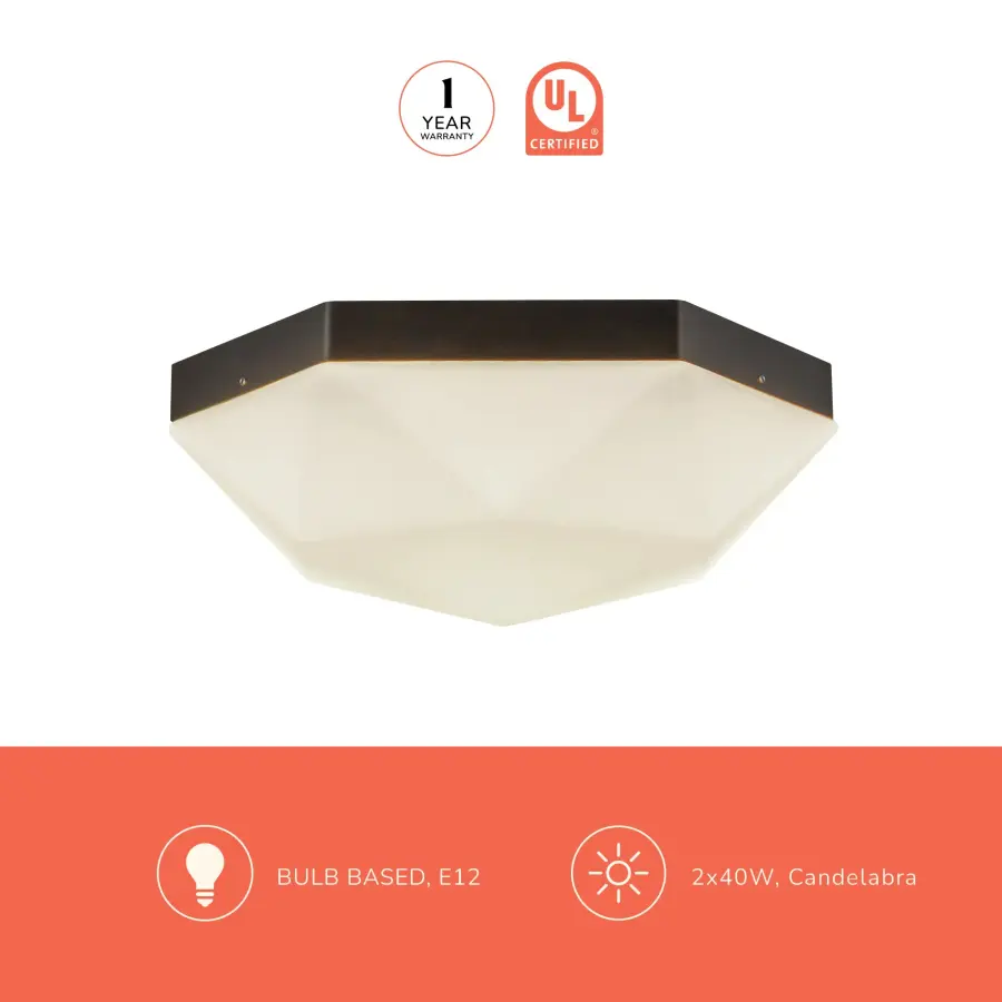 Krysta 12-Inch Flush Mount in Brushed Gold - Image 14