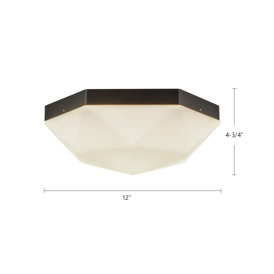 Krysta 12-Inch Flush Mount in Brushed Gold - Image 15