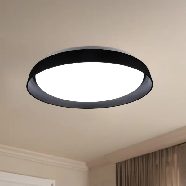 Hampton 17" Flush Mount in Matte Black - Image 4