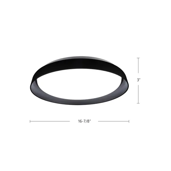 Hampton 17" Flush Mount in Matte Black - Image 6