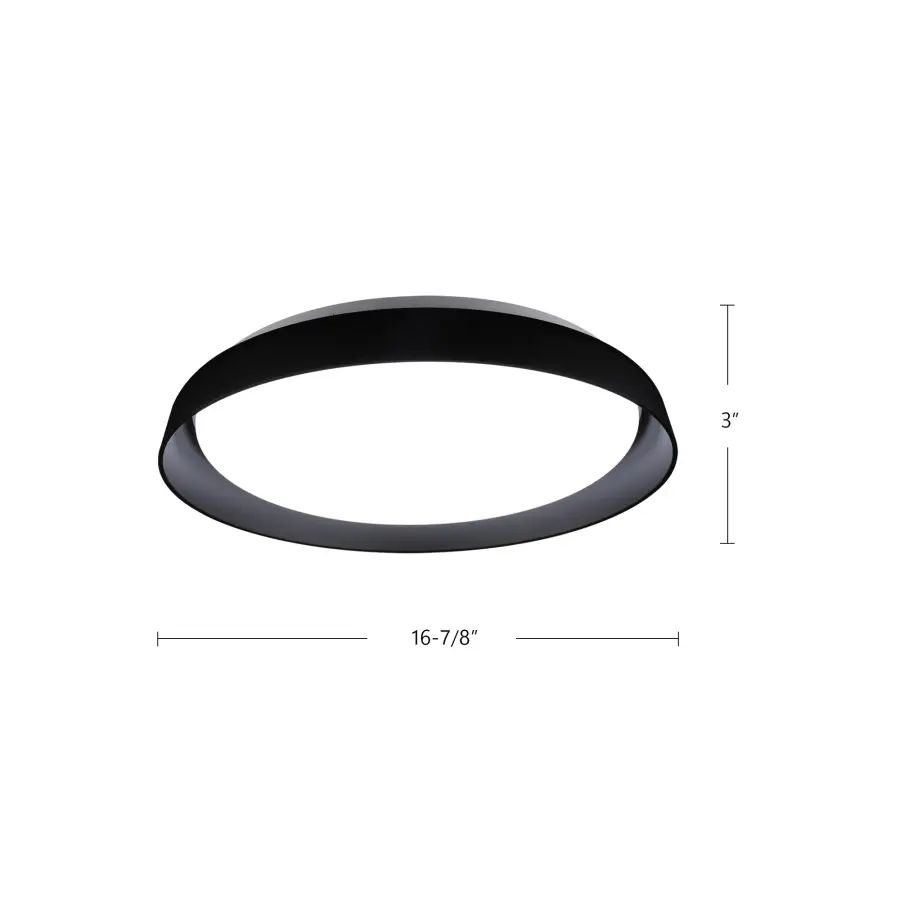 Hampton 17" Flush Mount in Matte Black - Image 6