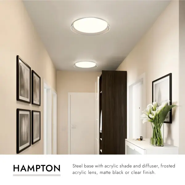 Hampton 17" Flush Mount in Matte Black - Image 9