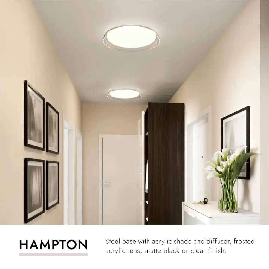 Hampton 17" Flush Mount in Matte Black - Image 9