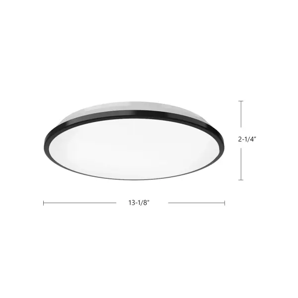 Brook 13-Inch Flush Mount in Matte Black - Image 13