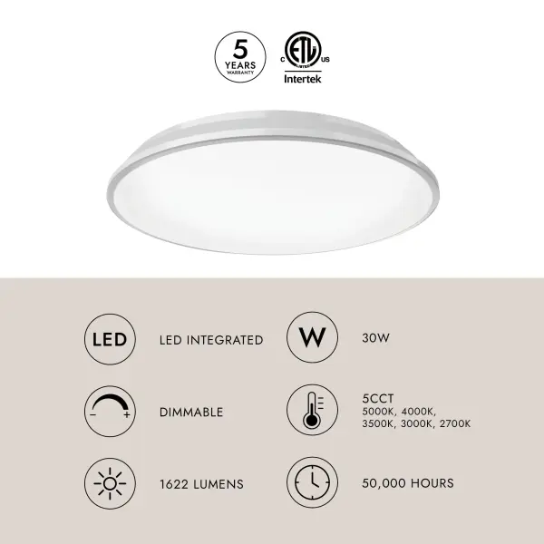 Brook 15" Flush Mount in White - Image 9