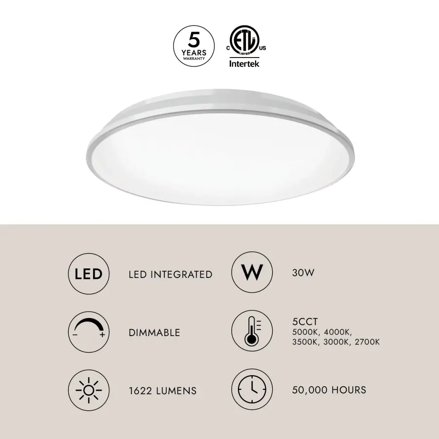 Brook 15" Flush Mount in White - Image 9