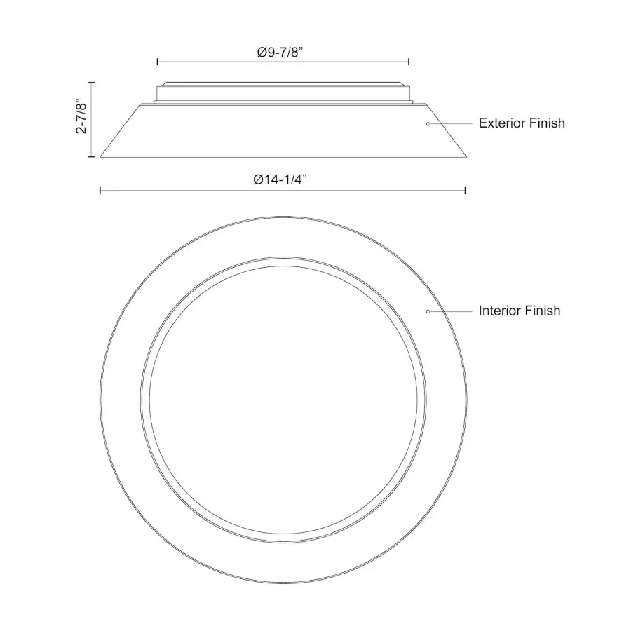 Jasper 14-Inch Flush Mount in White and Gold - Image 4