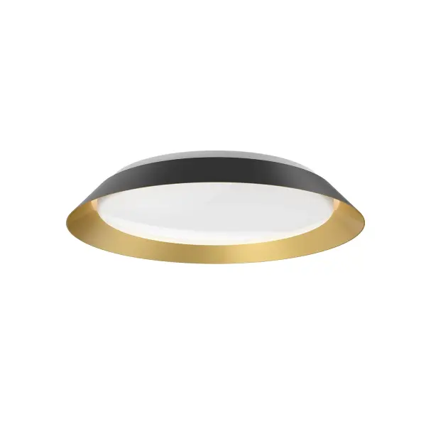 Jasper 19-Inch Flush Mount in White and Gold - Image 1