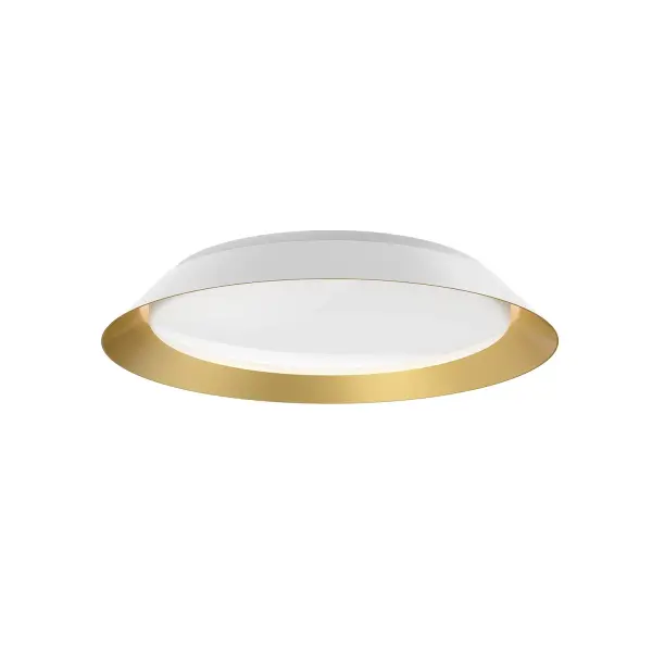 Jasper 19-Inch Flush Mount in White and Gold - Image 3