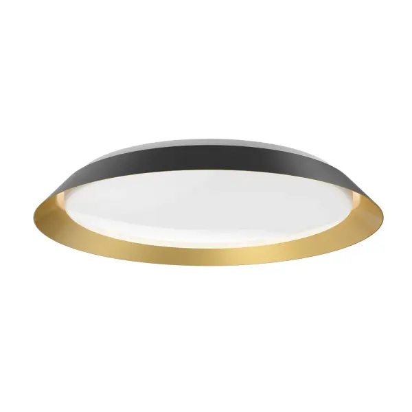The Jasper 23-inch flush mount combines contemporary style with practical functionality. Its oversized metallic frame in white and gold adds artistic flair while integrated LED with 5 selectable color temperatures offers versatility for any space.