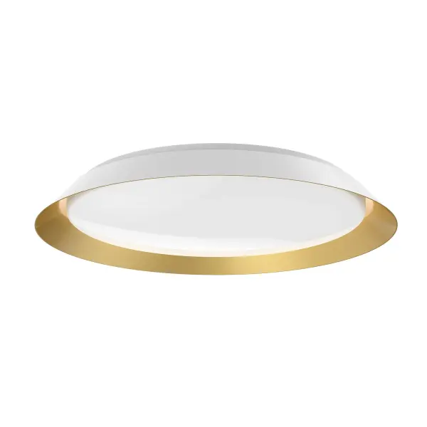 Jasper 23-Inch Flush Mount in White and Gold - Image 4