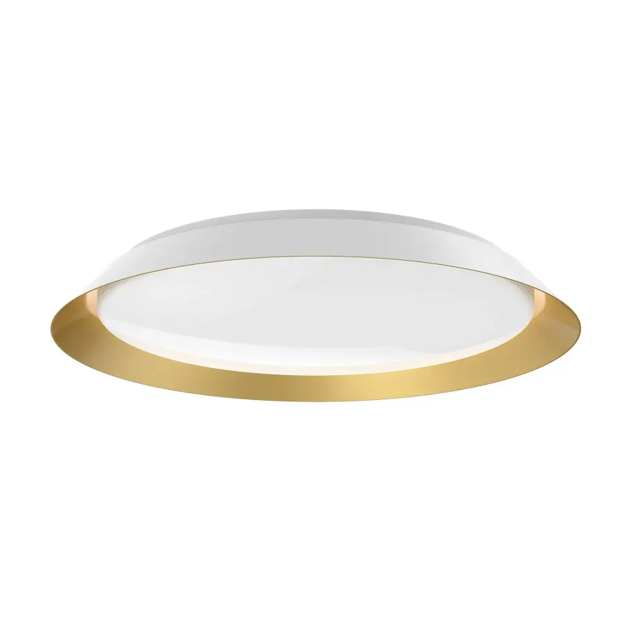 Jasper 23-Inch Flush Mount in White and Gold - Image 4