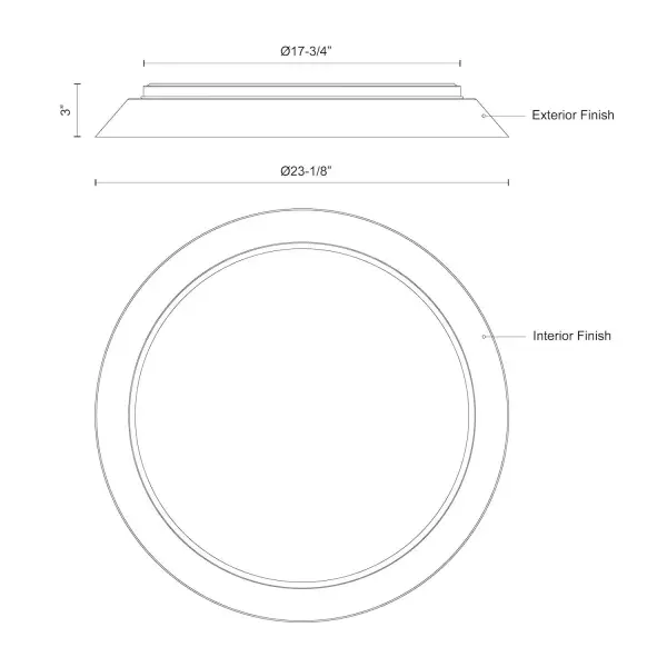 Jasper 23-Inch Flush Mount in White and Gold - Image 6