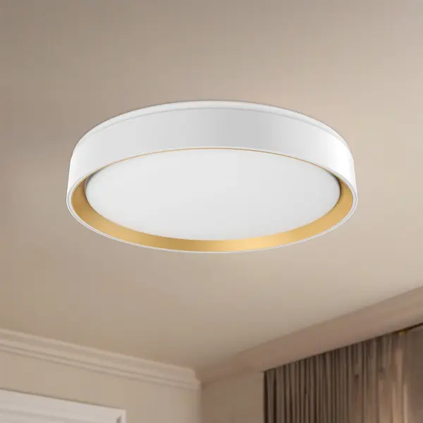 Modern Flush Mount with Selectable Color Temperature & Uplight Feature - Image 2