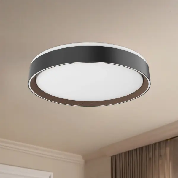 Modern Flush Mount with Selectable Color Temperature & Uplight Feature - Image 3