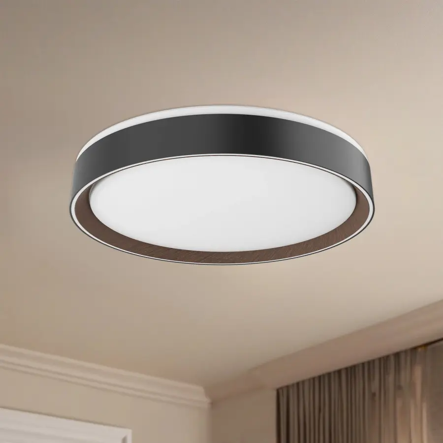 Modern Flush Mount with Selectable Color Temperature & Uplight Feature - Image 3