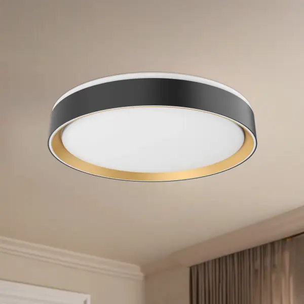 Modern Flush Mount with Selectable Color Temperature & Uplight Feature - Image 4