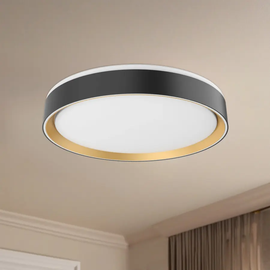 Modern Flush Mount with Selectable Color Temperature & Uplight Feature - Image 4