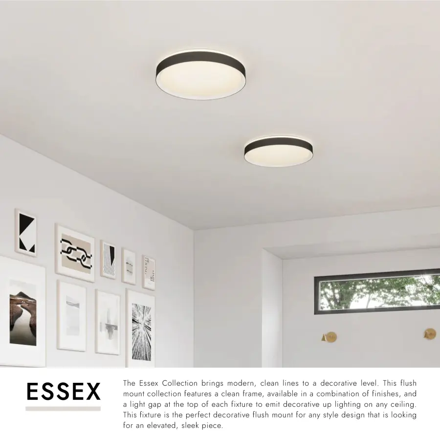 Modern Flush Mount with Selectable Color Temperature & Decorative Uplighting - Image 19