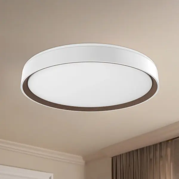 Modern Flush Mount with Selectable Color Temperature & Decorative Uplighting - Image 5