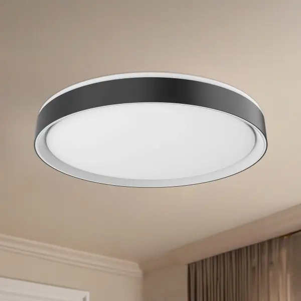 Modern Flush Mount with Selectable Color Temperature & Decorative Uplighting - Image 7