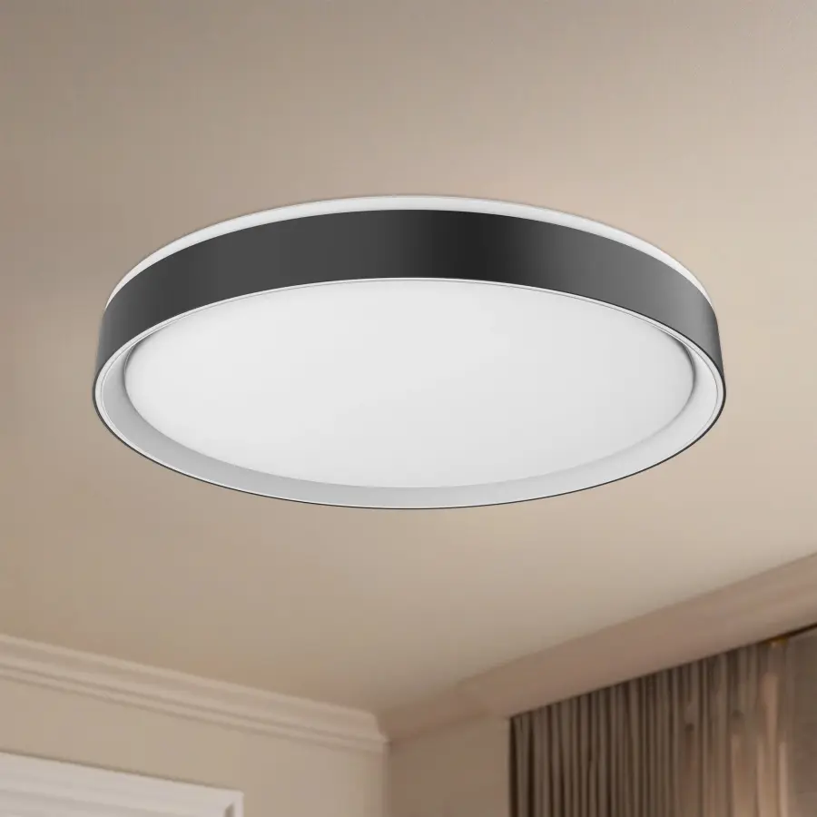 Modern Flush Mount with Selectable Color Temperature & Decorative Uplighting - Image 7