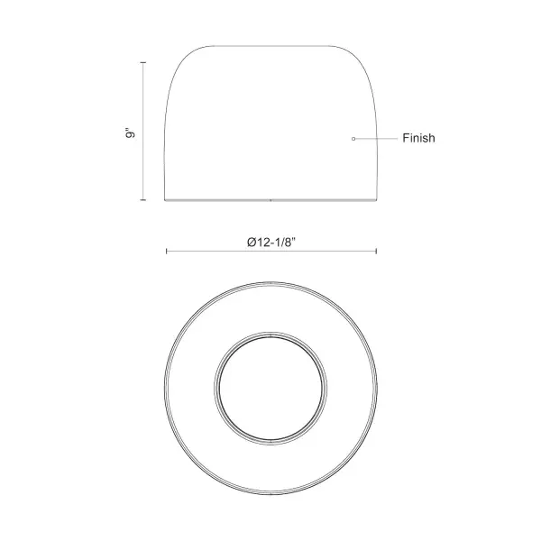 Cayne 12-Inch Flush Mount - Image 7