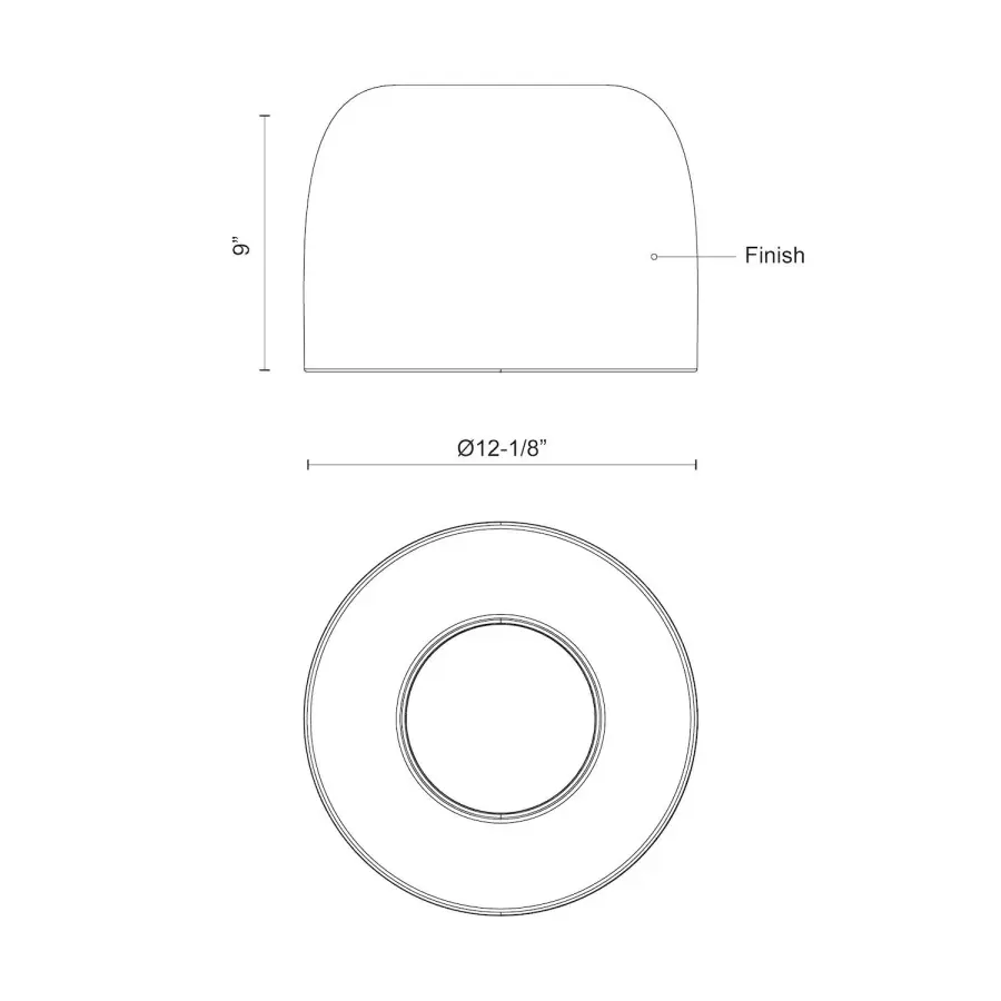 Cayne 12-Inch Flush Mount - Image 7