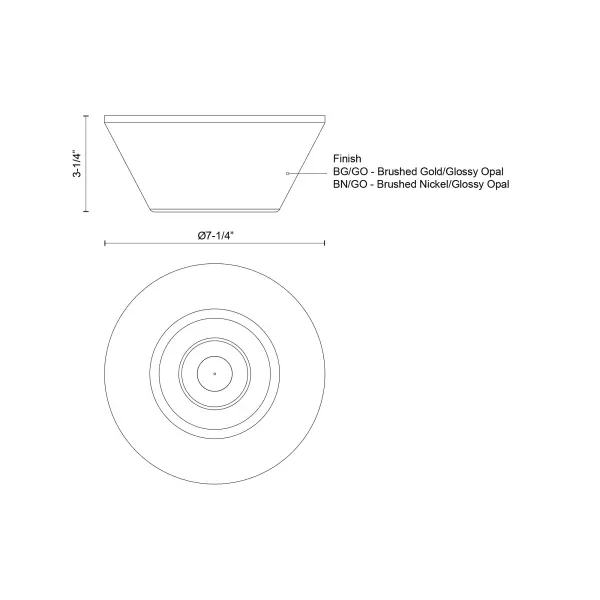 Holt 7-Inch Flush Mount in Brushed Gold - Image 3