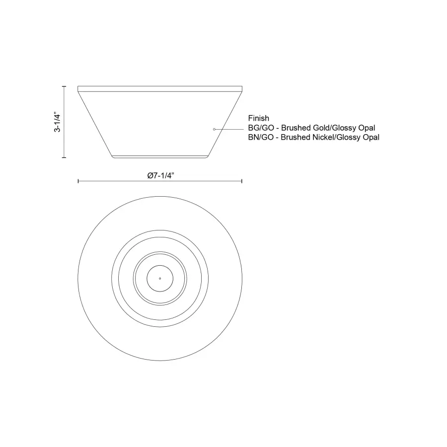 Holt 7-Inch Flush Mount in Brushed Gold - Image 3