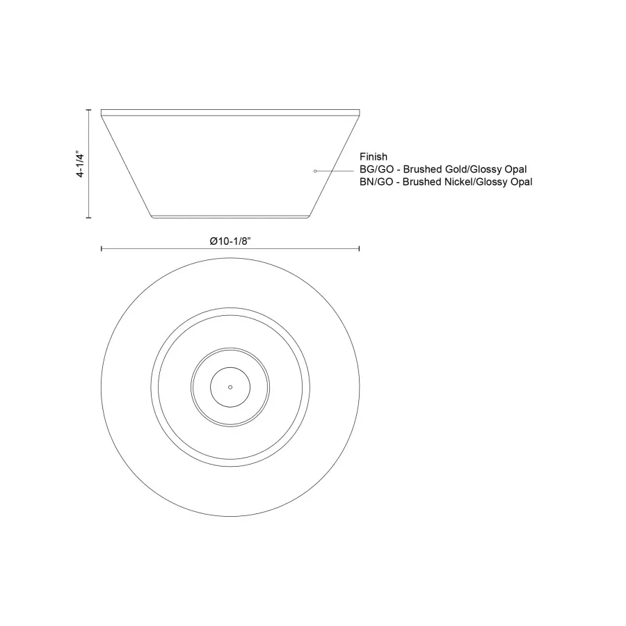 Holt 10-Inch Flush Mount in Brushed Gold - Image 4