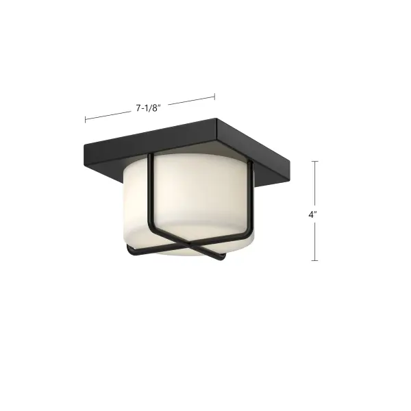 Regalo 7-Inch Flush Mount in Matte Black - Image 3